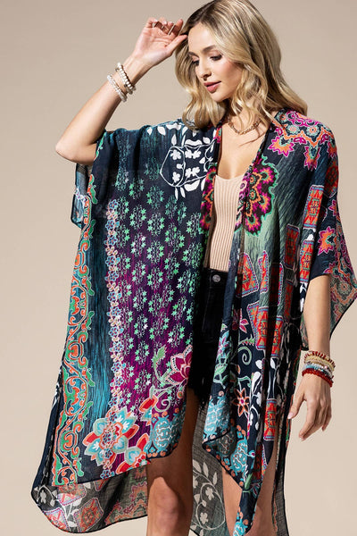 Bright Multi Kimono