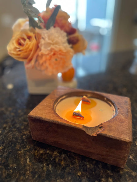 Wood Cheese Mold Candle: Vanilla Woods