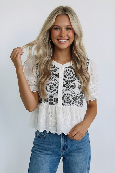 Eyelet Lace Blouse