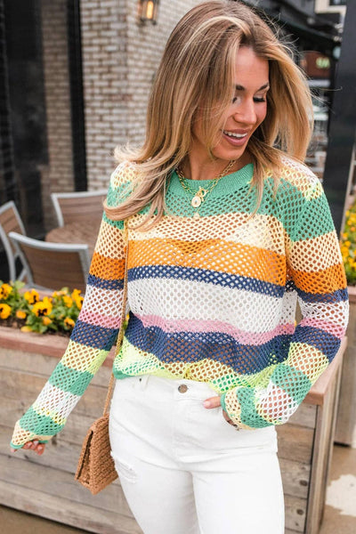 Colorblock Knit Sweater