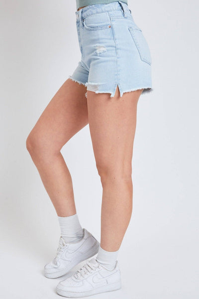 Junior Frayed Mom Shorts