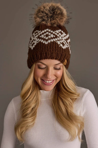 Brown & White Hat