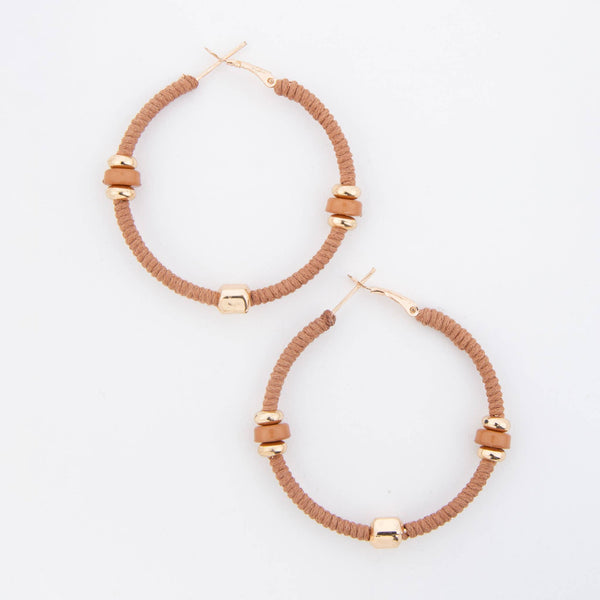 Zephyr Corded Gold Hoop Earrings
