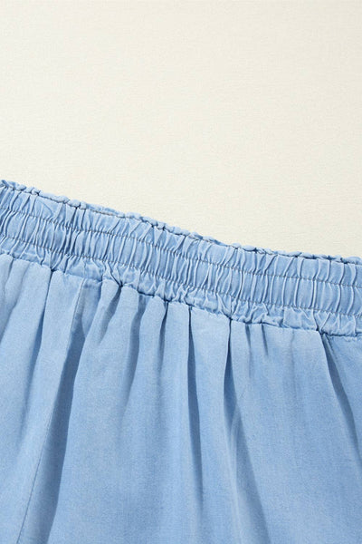 Wide Leg Chambray Pants