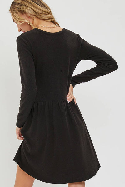 Brushed Button Down Dress