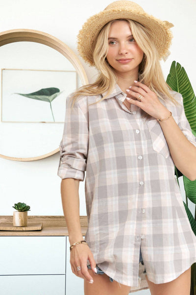 Gray Plaid Shirt
