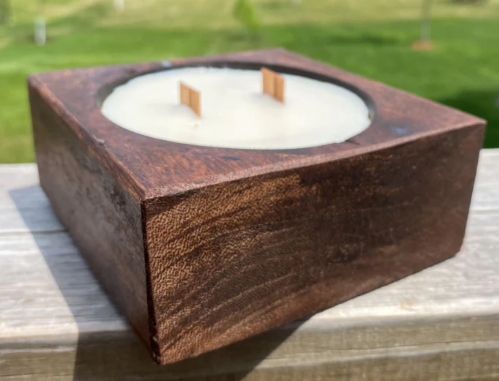 Wood Cheese Mold Candle: Vanilla Woods