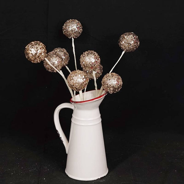 16in Fancy Glitter Ball Pickx3-Champaigne