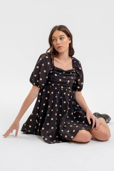 POLKA DOT MINI DRESS