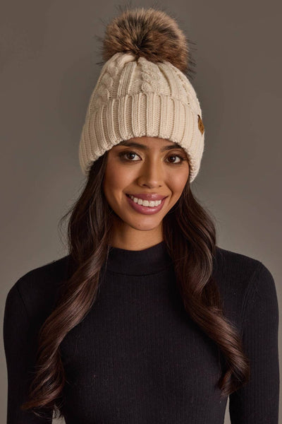 Cream Cable Hat