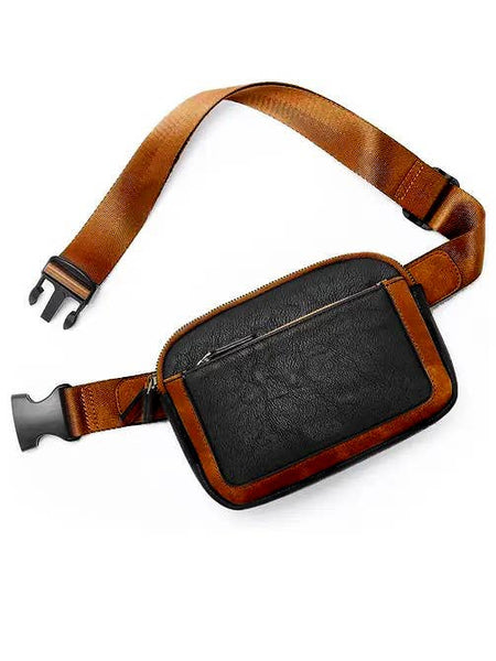Black & Brown Mini Crossbody