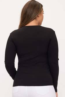 Ribbed Long Sleeve Plus Size