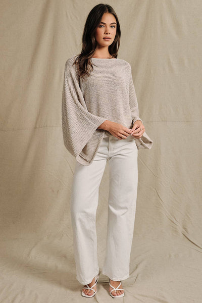 Boat Neck Knit Dolman Top