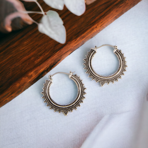 Bailey Burst Hoop Earrings