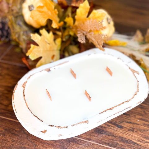 Hand-carved White Dough Bowl: Cashmere Sugar